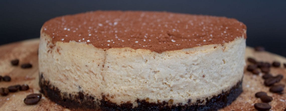 Cappuccino cheesecake cafeinevrij