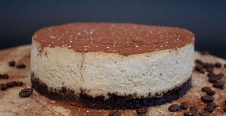 Cappuccino cheesecake cafeinevrij