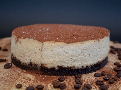 Cappuccino cheesecake cafeinevrij