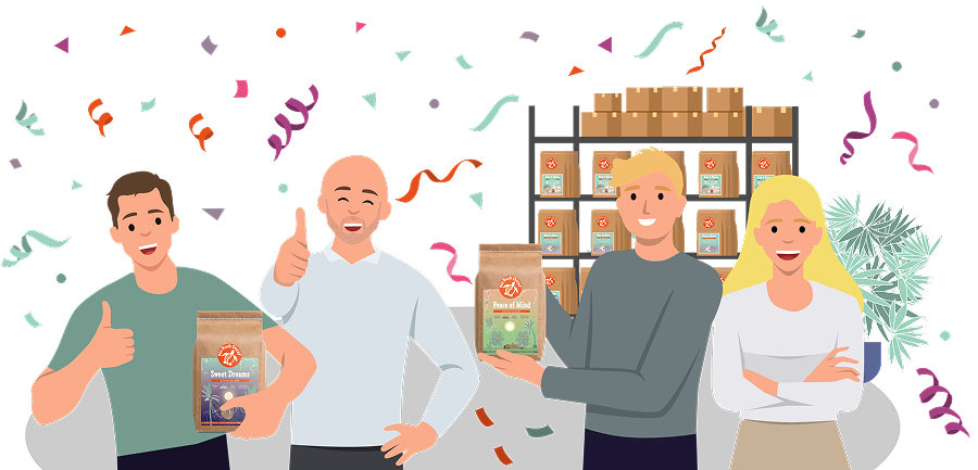 Over ons van No Rush Decaf met de voormalige en huidige eigenaren